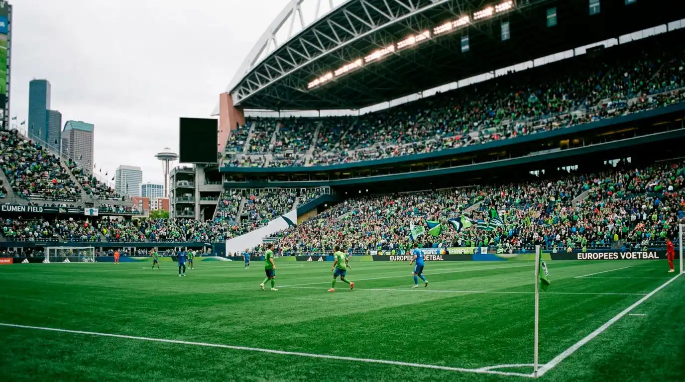 Lumen Field in Seattle - WK 2026 speellocatie met uitzicht op de skyline