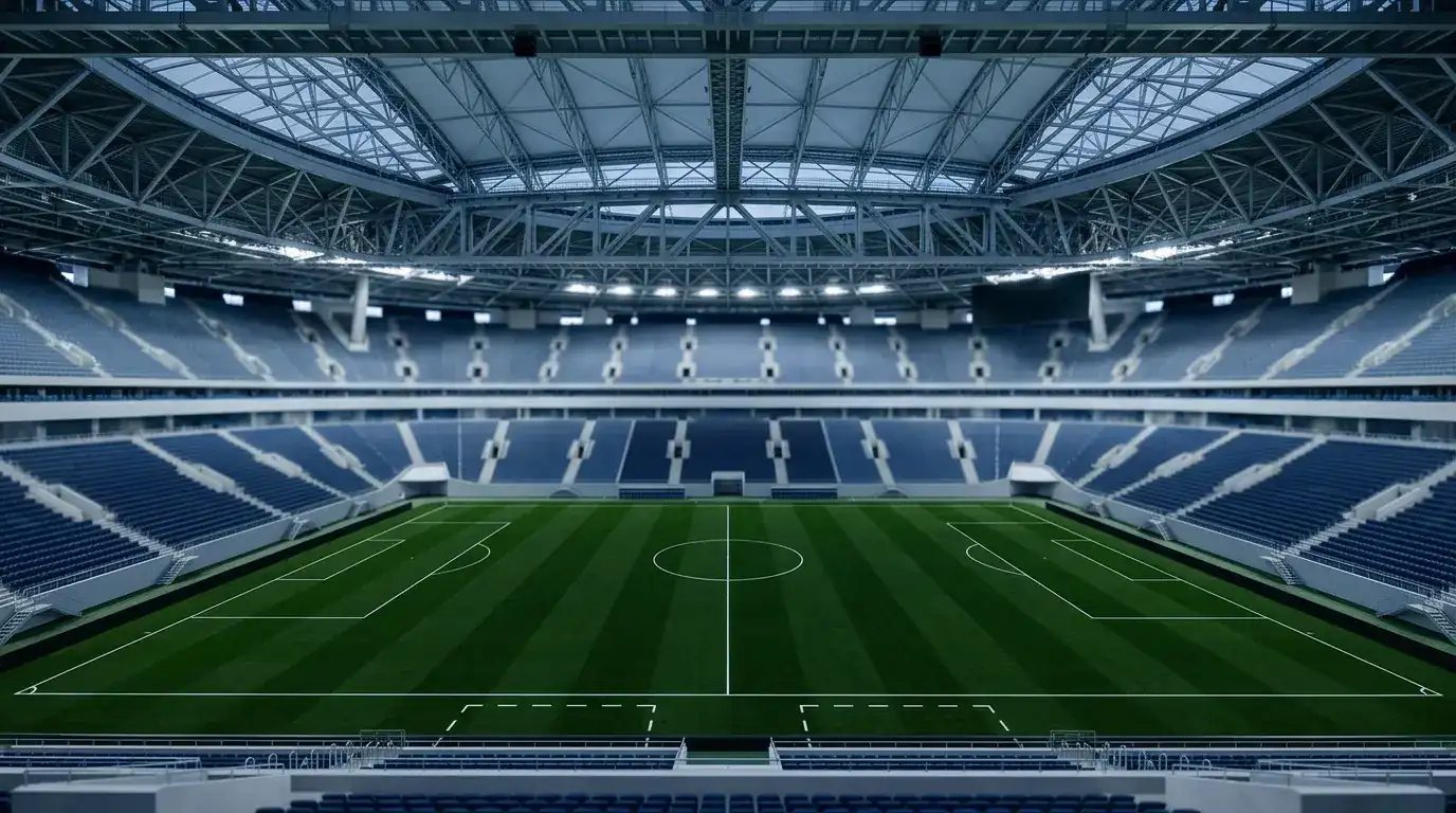 Tactische voorbereiding op een beslissende WK-groepswedstrijd in een overdekt stadion