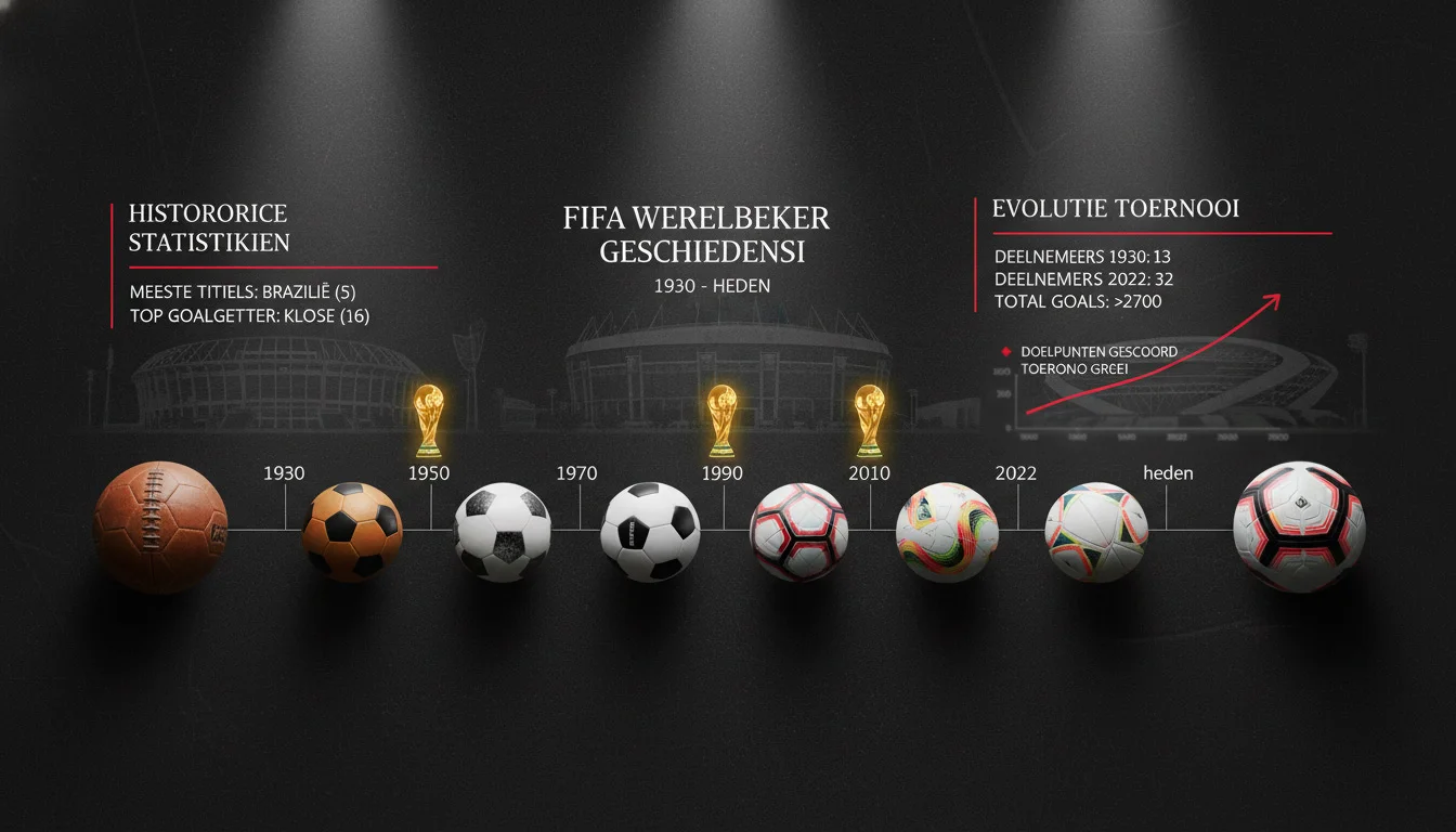 Historisch overzicht van WK voetbal kampioenschappen met trofeeën statistieken en memorabele momenten